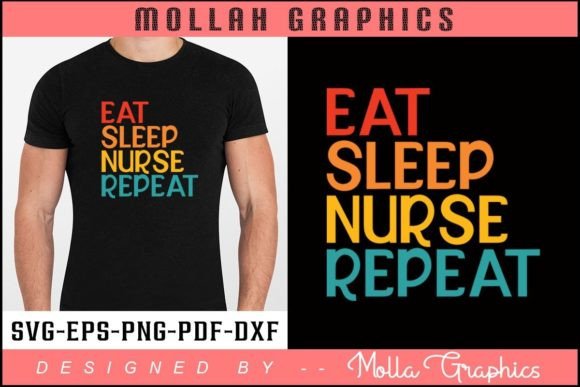 Eat Sleep Nurse Repeat T Shirt Design Graphics