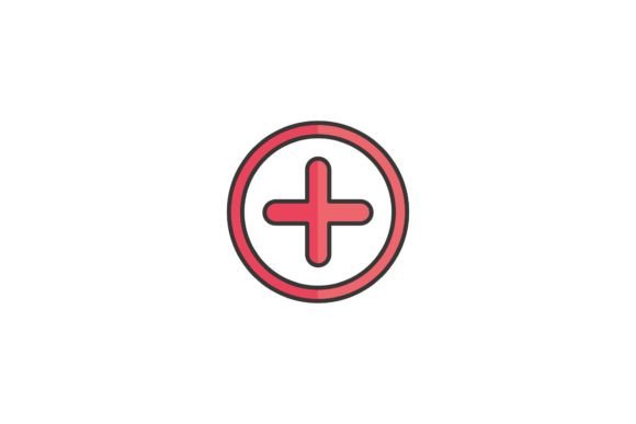 Medical Red Cross Icon Graphics and Icons