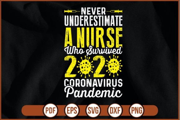 Nurse Coronavirus T-shirt Design: Graphics and Print Templates